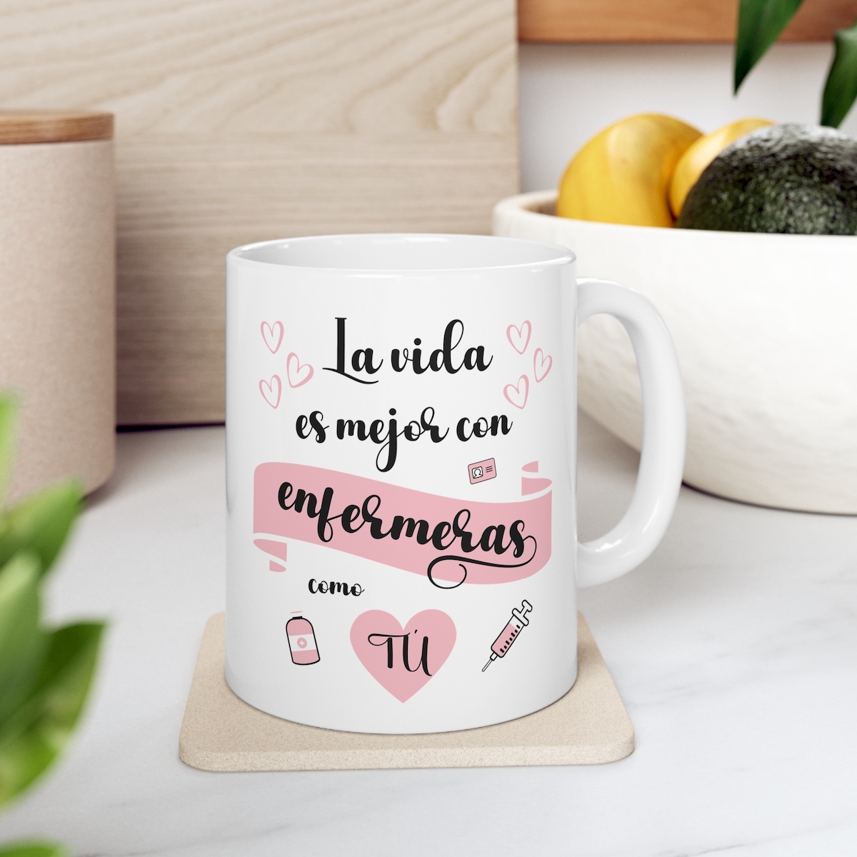 Taza para enfermeras en rosa