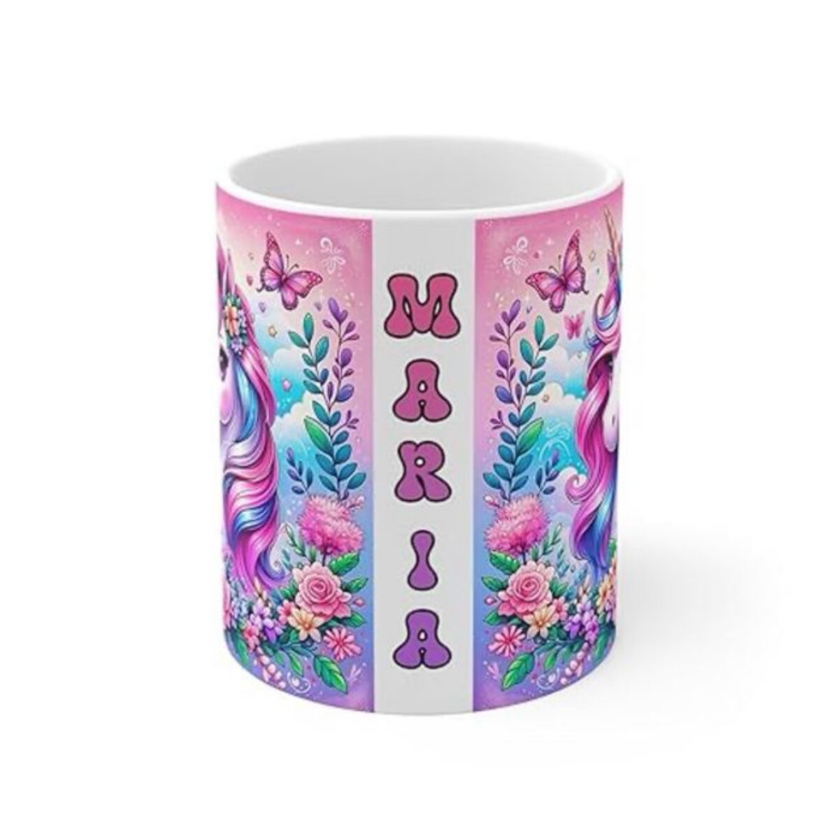 Taza unicornio con nombre