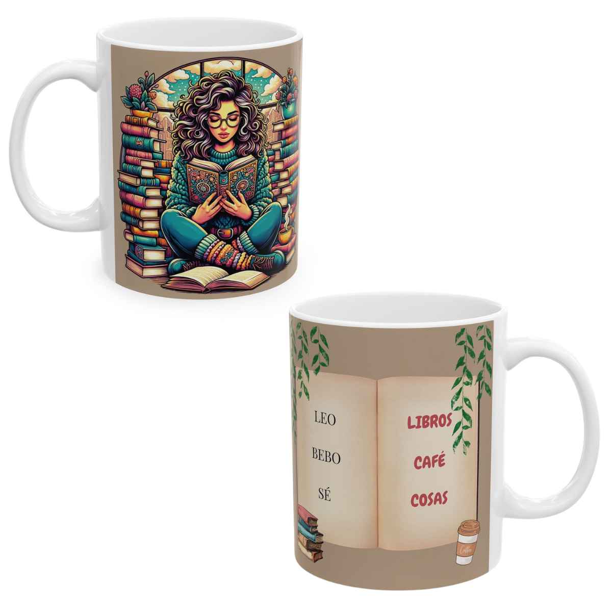 taza amantes de la lectura