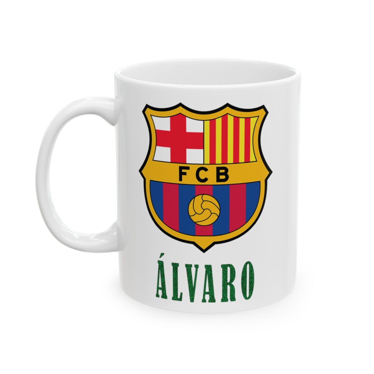 Taza con nombre escudo barcelona