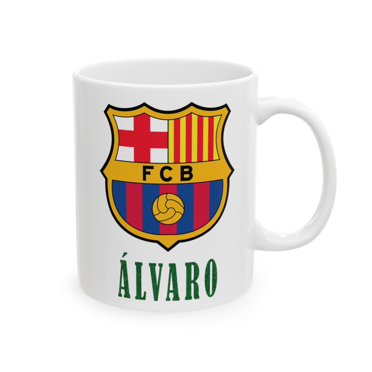 Taza con nombre escudo barcelona