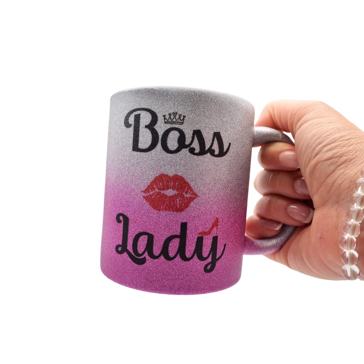 Glitter Boss lady mug