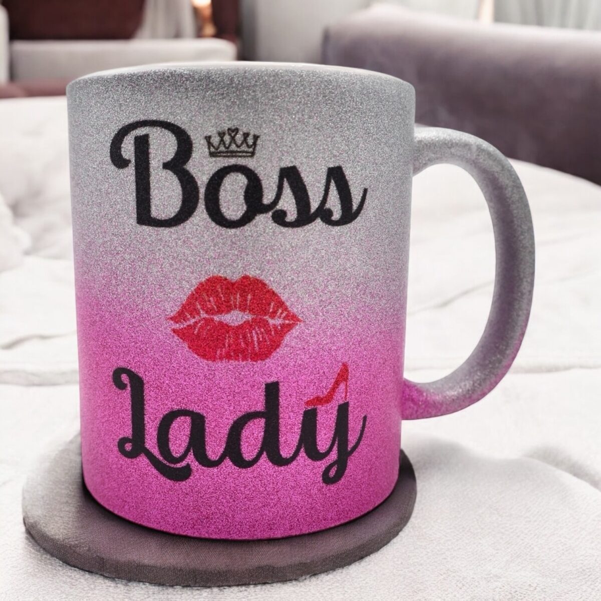 Glitter Boss lady mug