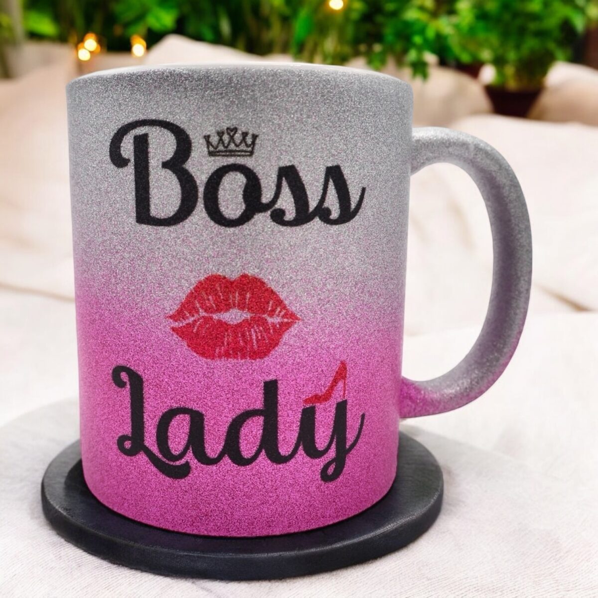 Glitter Boss lady mug