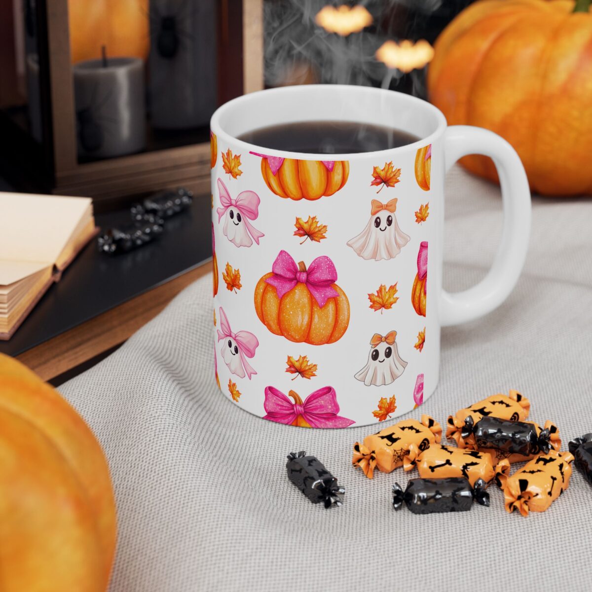 Taza halloween coquette cute ghost