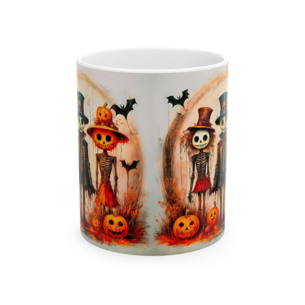 Taza halloween personajes espeluznantes