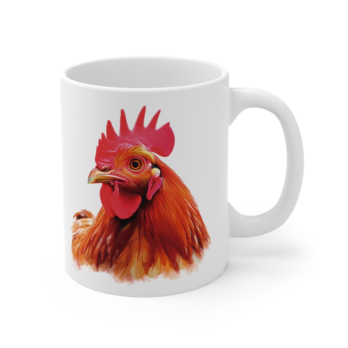 Taza realista de gallina