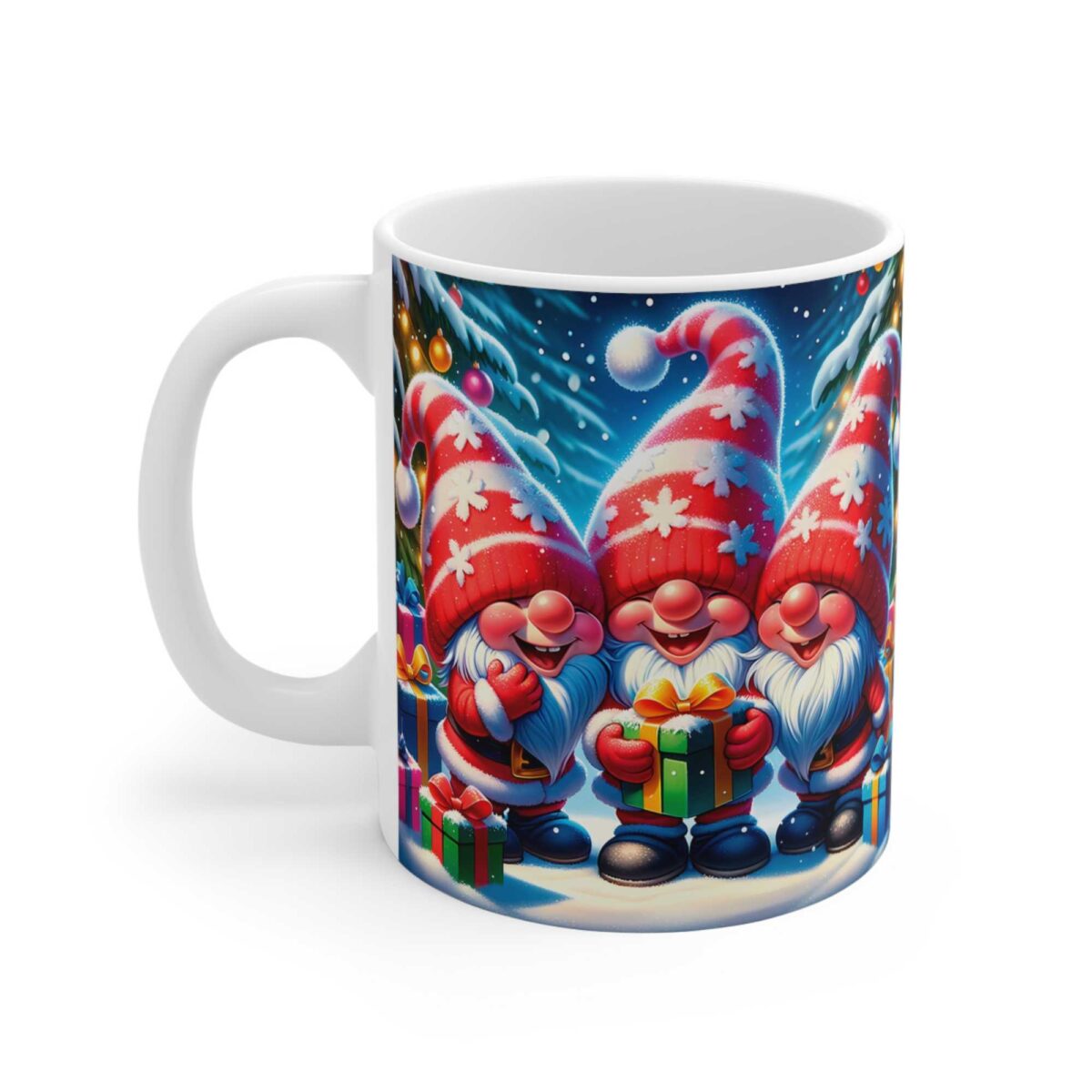 Taza con Gnomos Navideños 11 oz