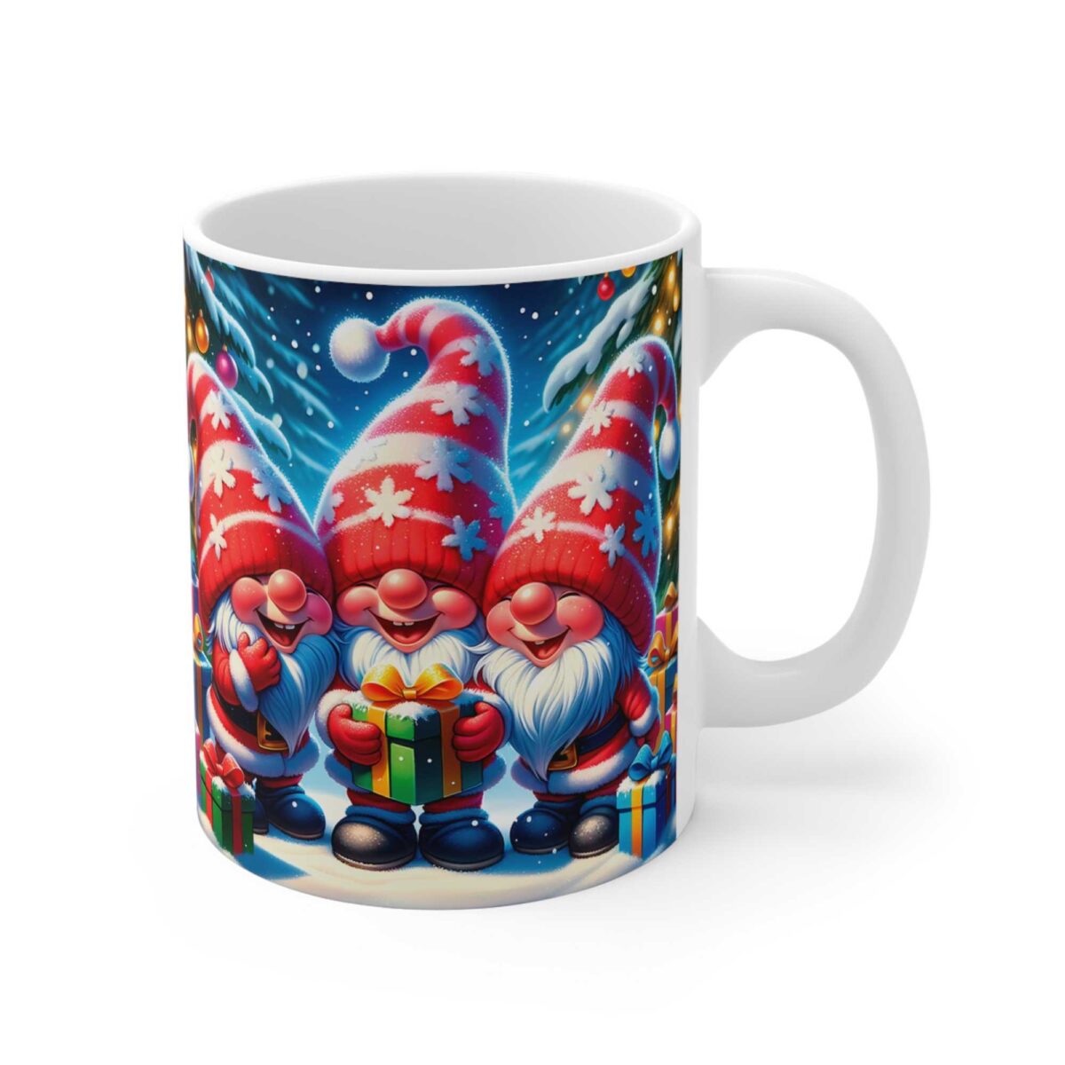 Taza con Gnomos Navideños 11 oz