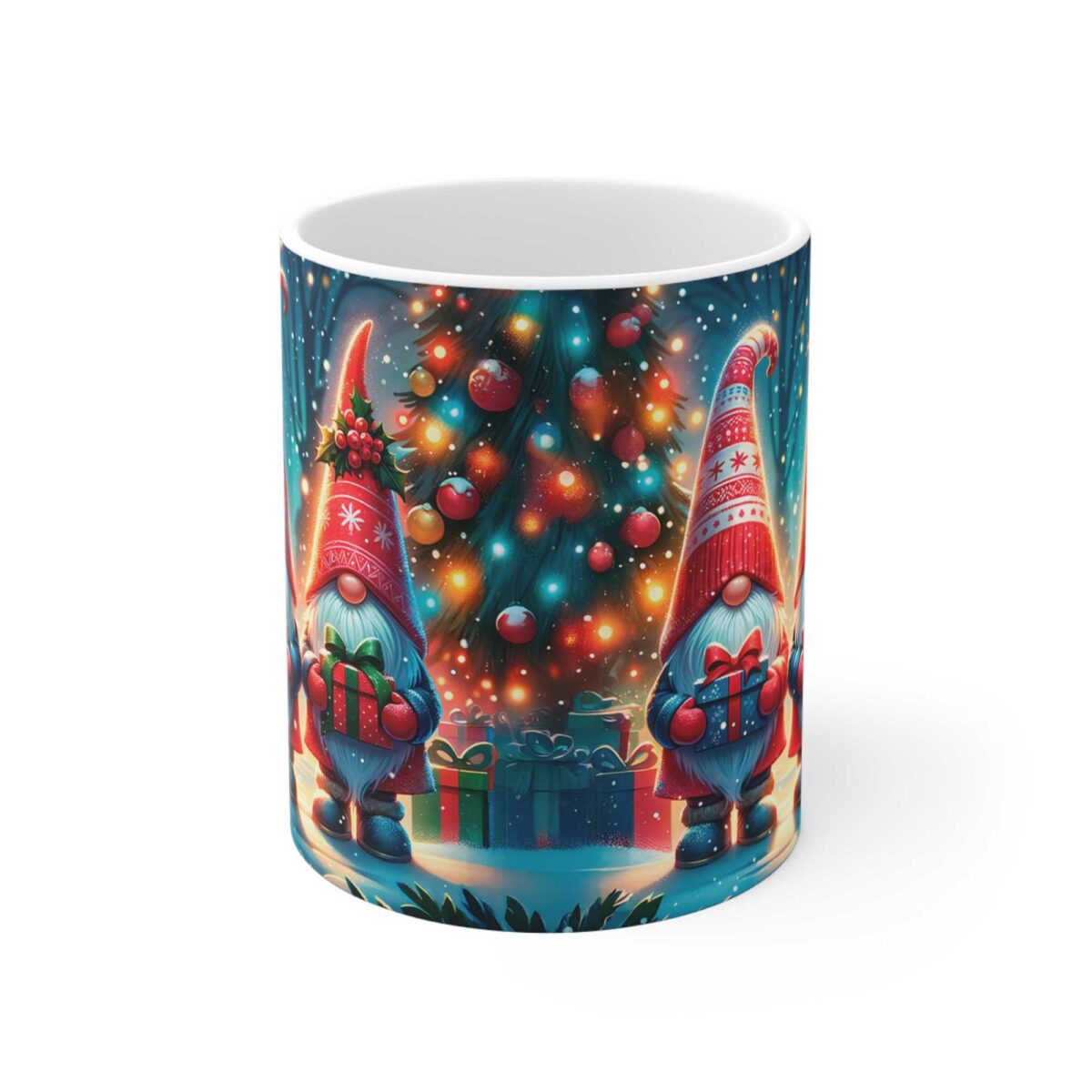 Taza con Gnomos Navideños 11 oz