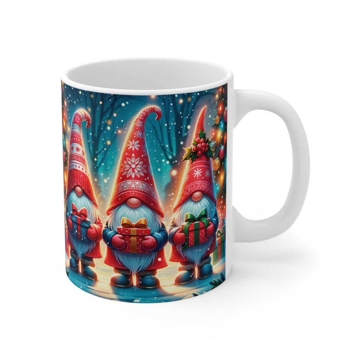 Taza con Gnomos Navideños 11 oz