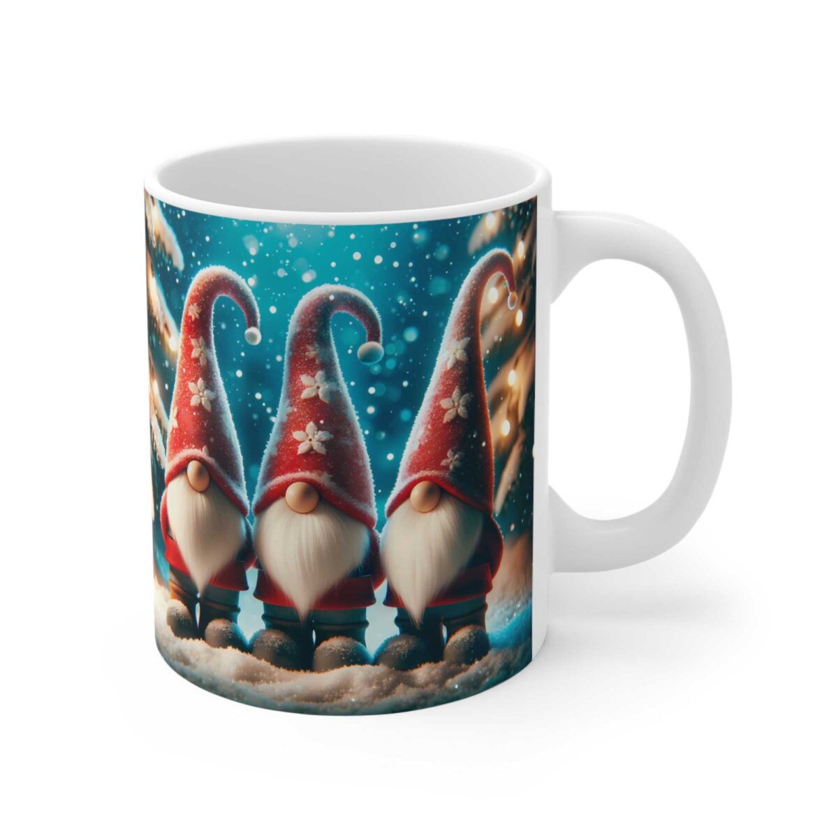 Taza con Gnomos Navideños 11 oz