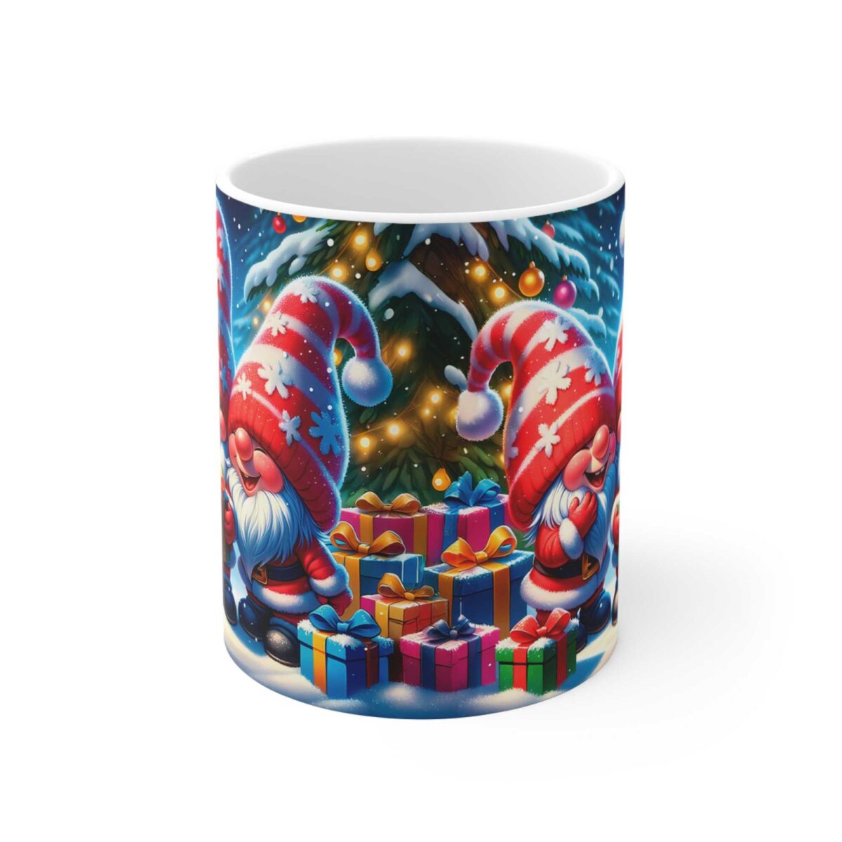 Taza con Gnomos Navideños 11 oz