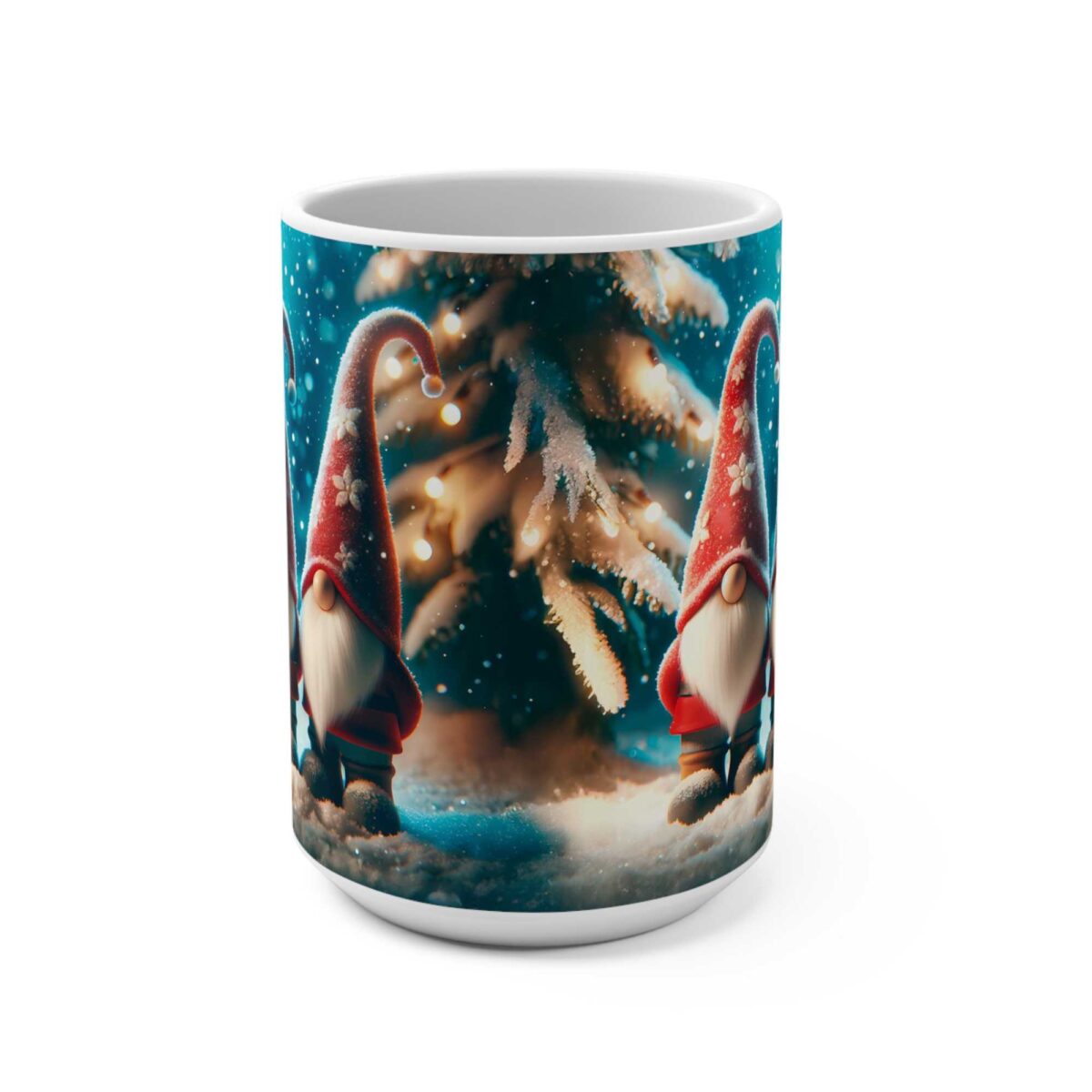 Taza con Gnomos Navideños 15 oz