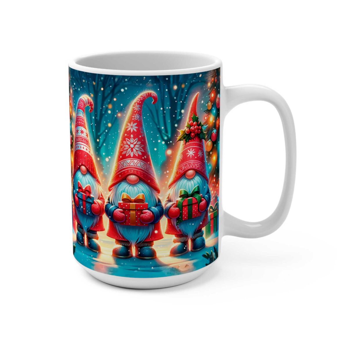 Taza con Gnomos Navideños 11 oz