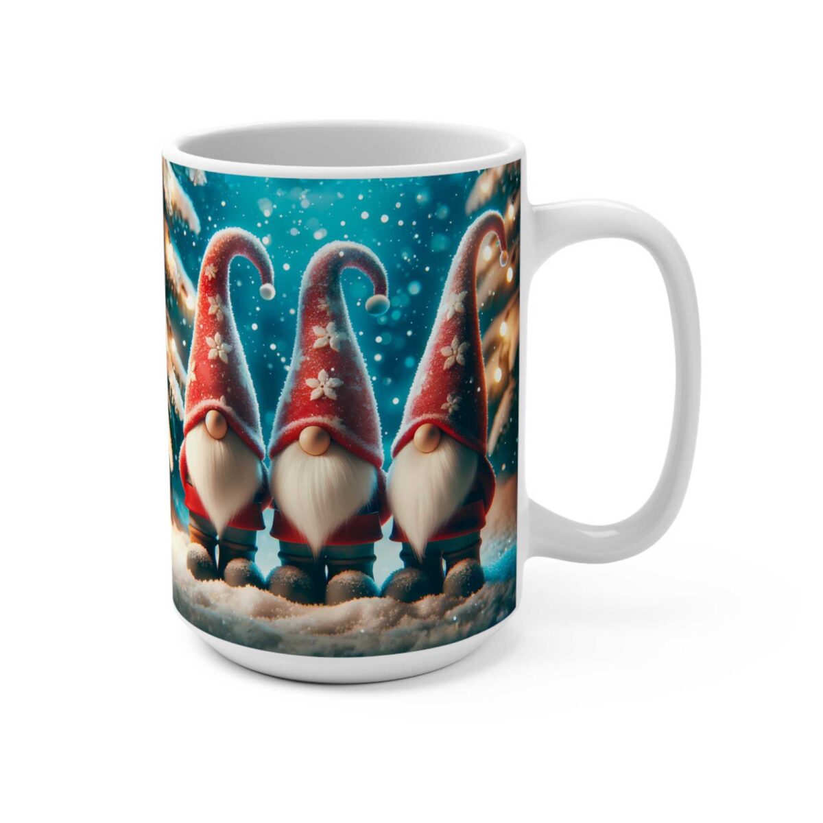 Taza con Gnomos Navideños 15 oz